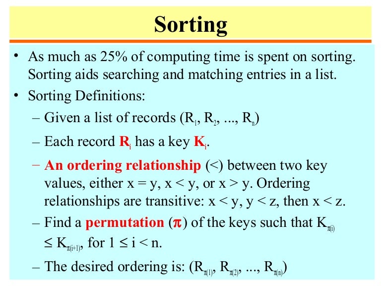 sorting