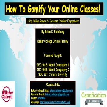 Steinberg-Gamify Your Online Classes!