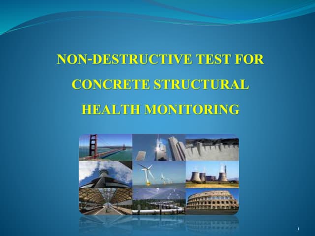 Non destructive test on concrete (ndt) | PPTX