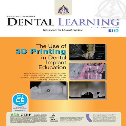 The use of 3D printing in dental implant education | PDF