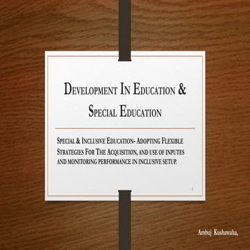 Special and Inclusive education
