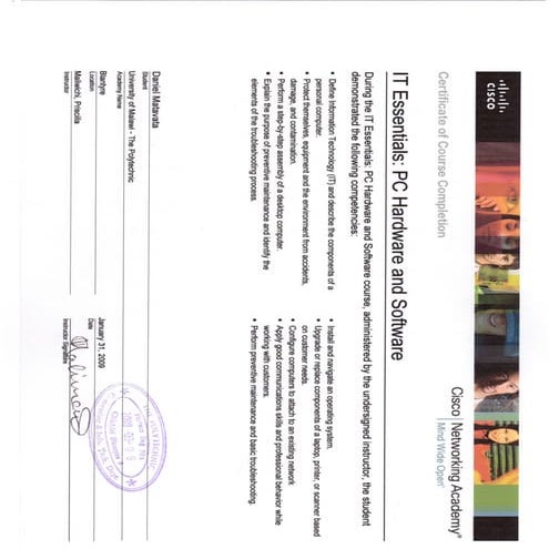 International Advanced Diploma in Computer Studies | PDF