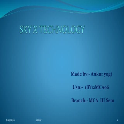 sky x ppt ankur