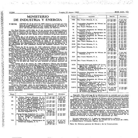 Empresa Nacional Adafo de Investigaciones Mineras, S. A., y Sociedad Minera y Métalúrgica de Peñarroya España, s. A.