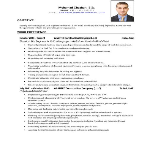 Mohamad F. Chaaban Resume