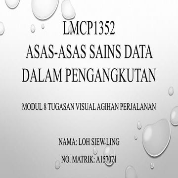 A157071 Modul 8 Tugasan Visual Agihan Perjalanan