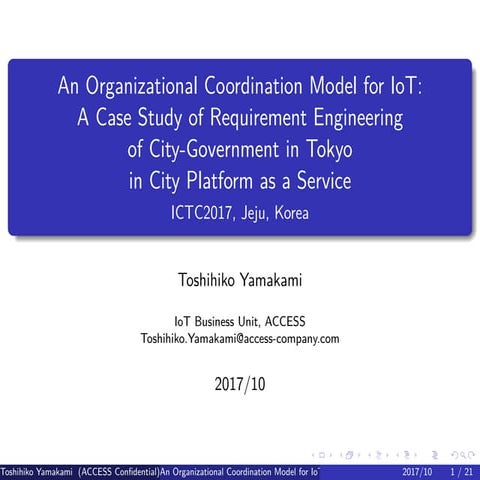 An Organizational Coordination Model for IoT: A Case Study of Requirement Eng...
