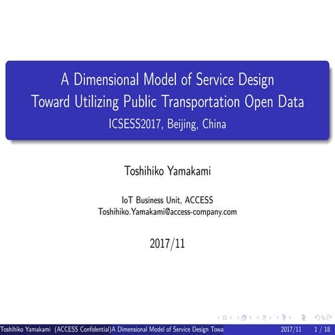 A Dimensional Model of Service Design Toward Utilizing Public Transportation ...