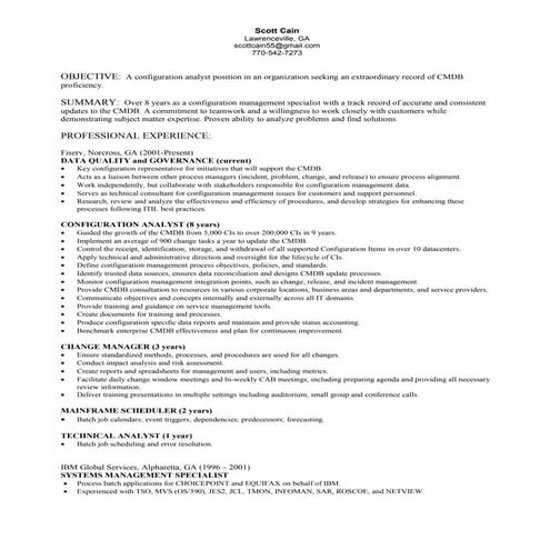 Scott Cain Resume 2016