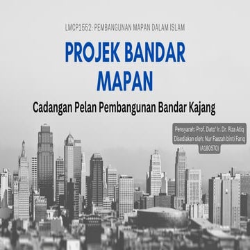 LMCP1552 Pembangunan Mapan Dalam Islam [Projek Akhir] | PPTX
