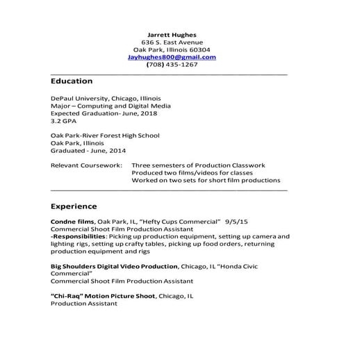 2016 Resume | PDF
