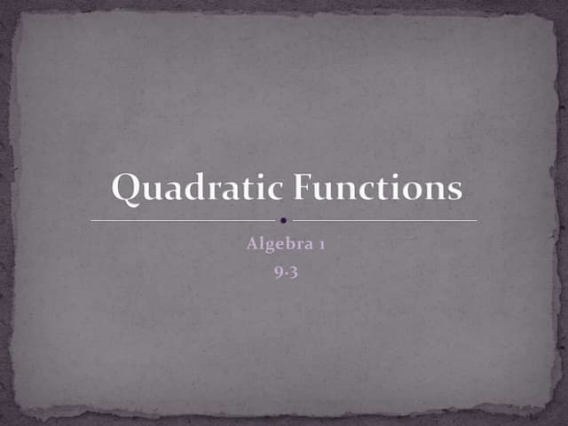 A19-3 graphing quadratics