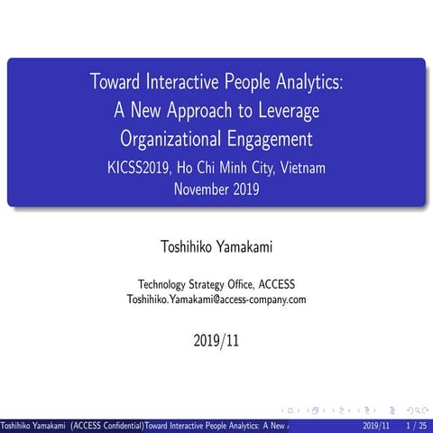 Toward Interactive People Analytics: A New Approach to Leverage Organizationa...
