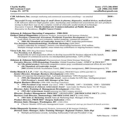 Raffin - Resume - 11-9-2016 | DOC