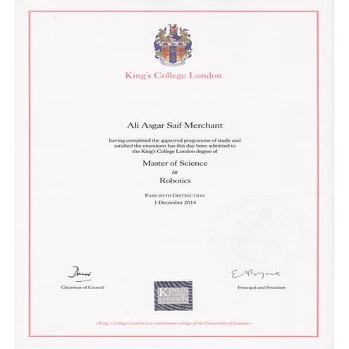 Master Certificate | PDF