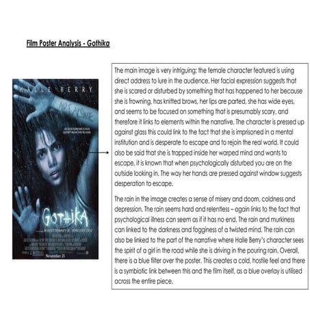 A1 film poster analysis gothika finished 4