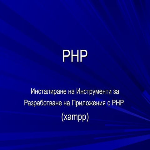 A1 install xampp