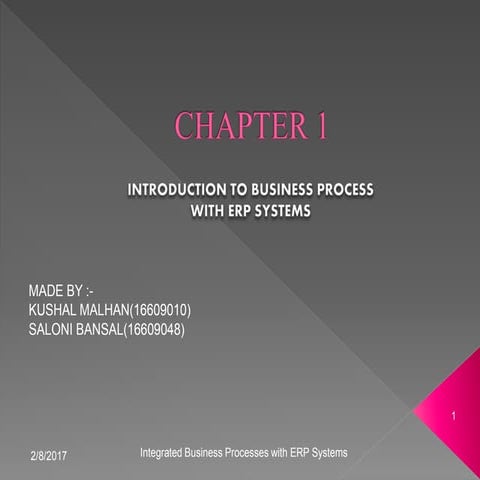 introdution to business process with erp system
