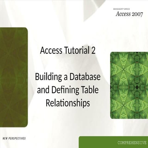ms access tutorial regarding database management and training