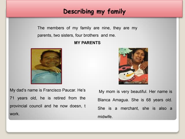 Describing my family | PPT