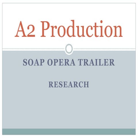 British Soap Opera Conventions | PPTX