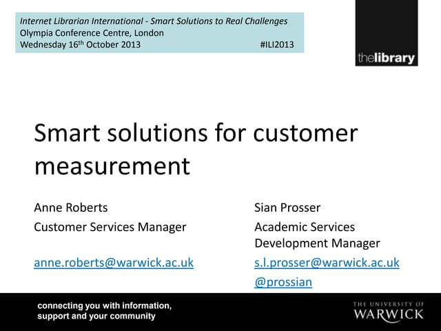 Smart solutions for customer measurement