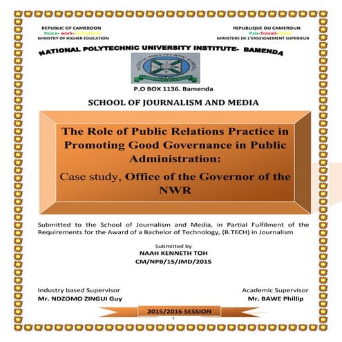PR Pratice promote Good Governance in Public Administration | PDF