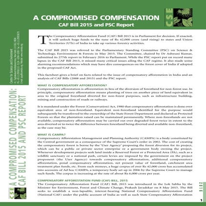 CAF Bill Policy brief 2015 | PDF