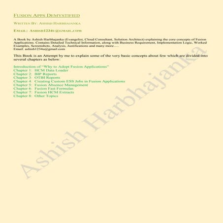Fusion Apps Demystified