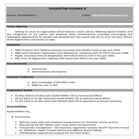 Vasantha Kumar K presentations
