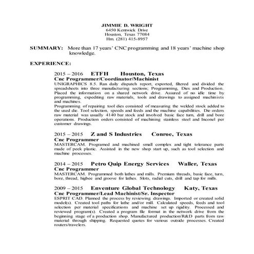 Jimmie D  Wright 2015