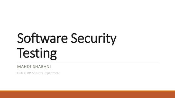 Security testing vikesh kumar | PPT