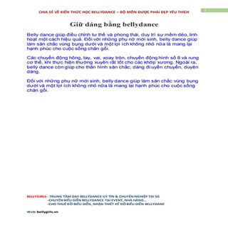 Mẹo hay giữ eo cùng bellydance