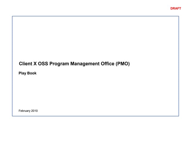 Program Management Playbook