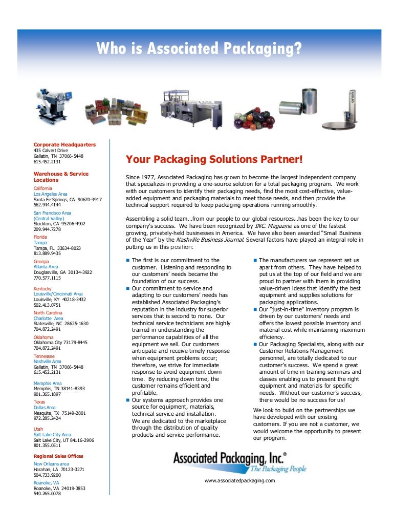 Who is Associated Packaging
