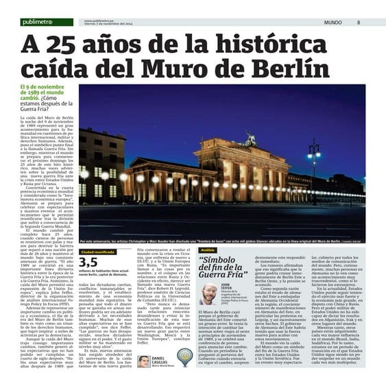 A 25 años de la caída del muro de berlín
