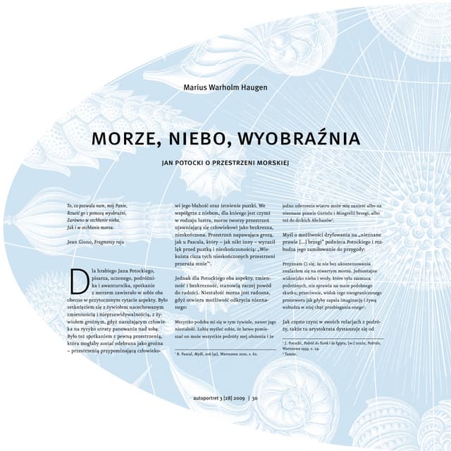 Marius Warholm Haugen, Morze, niebo, wyobraźnia