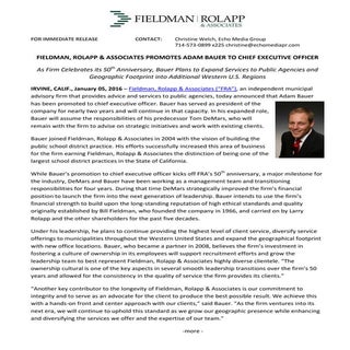 Bauer CEO News Release