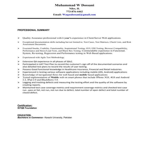 Updated Resume 2016 Waqas