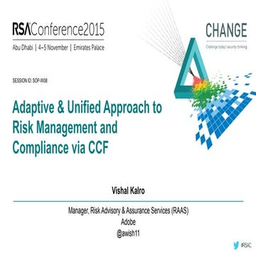 Adaptive & Unified Approach to Risk Management & Compliance-via-ccf