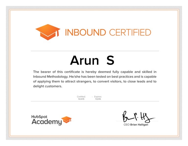 Hubspot Certification