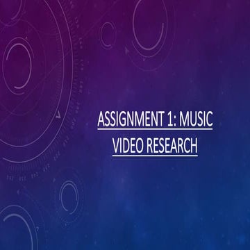 A2 assignment 1   music video research copy