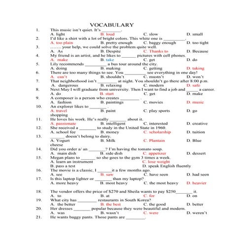 Alcpt vocabulary sample test | DOCX