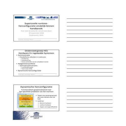 A2 Bforum P2 1 Ugent   Dirk Stroobandt   Runtime Herconfig