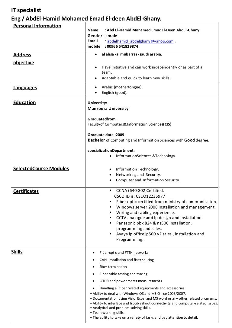 Cv Abdelhamid Pdf