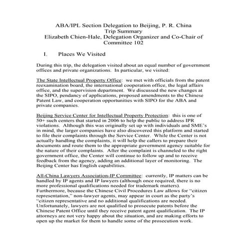 ABAIPL Delegation to China Trip Report