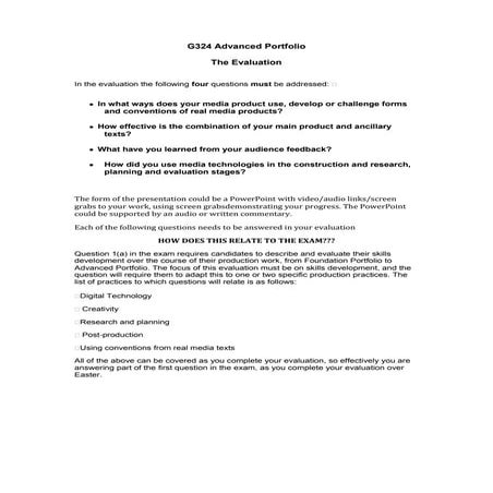A2 evaluation 4 technology | PPTX
