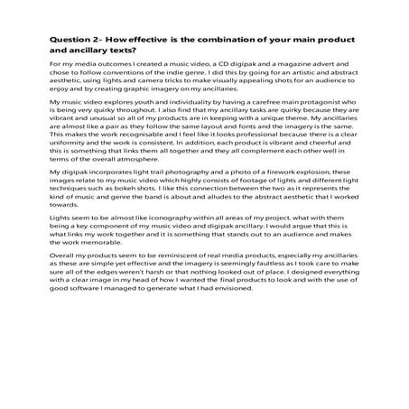 A2 evaluation question 2