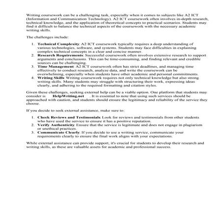 A Level English Coursework Examples. This resource | PDF
