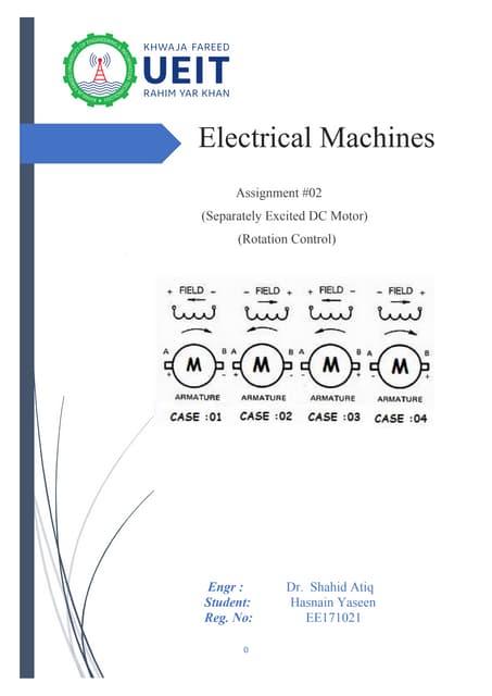 Rotation control of separately excited Dc Motor